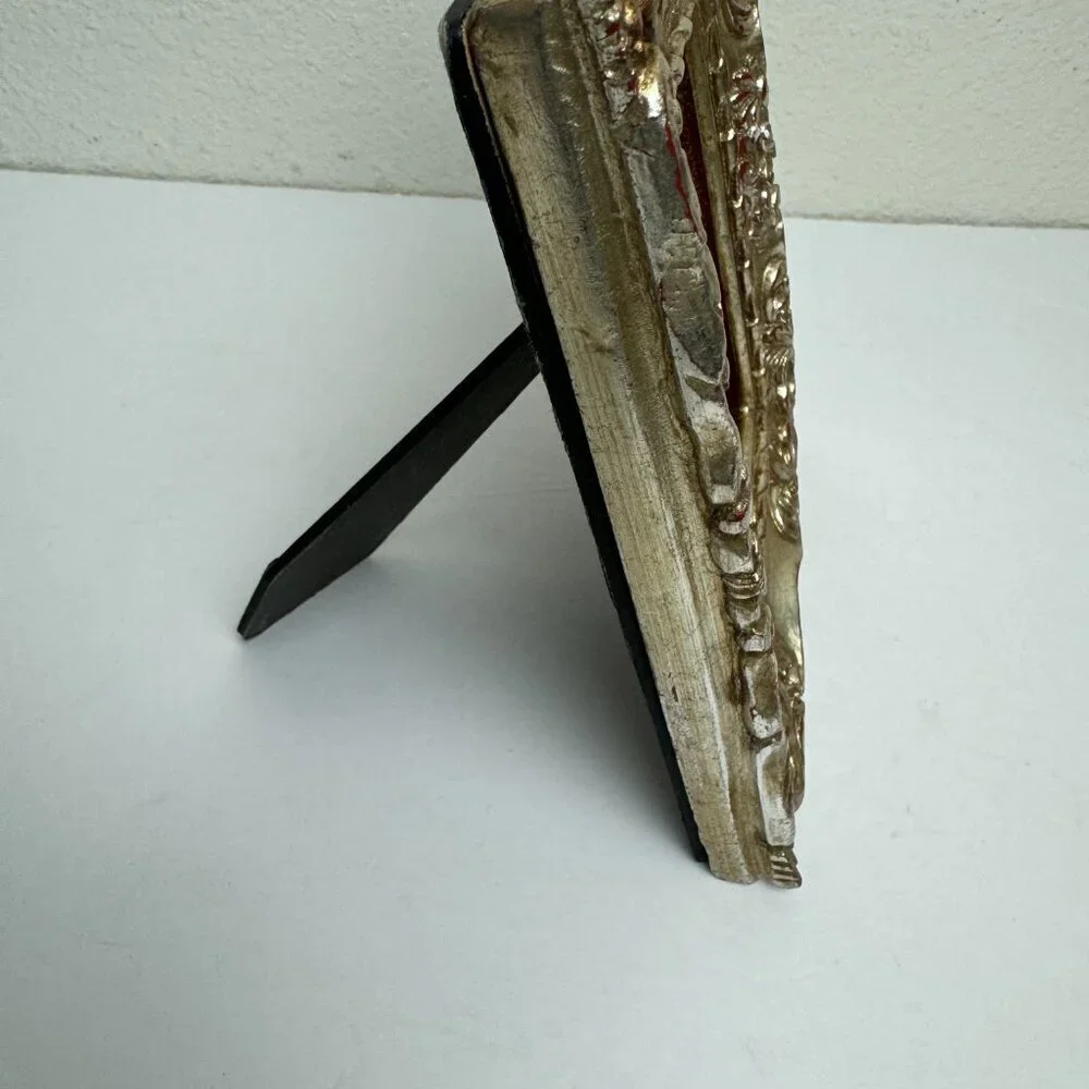 Vintage Victorian Style Golden Color Patina Photo Picture Frame